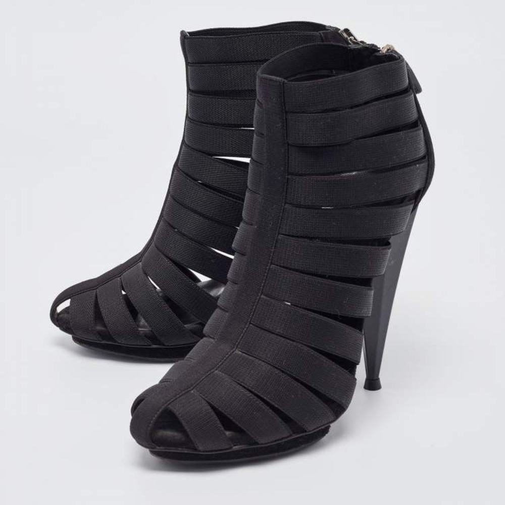 Gucci Isadora Elastic Cage Black Bootie 39.5